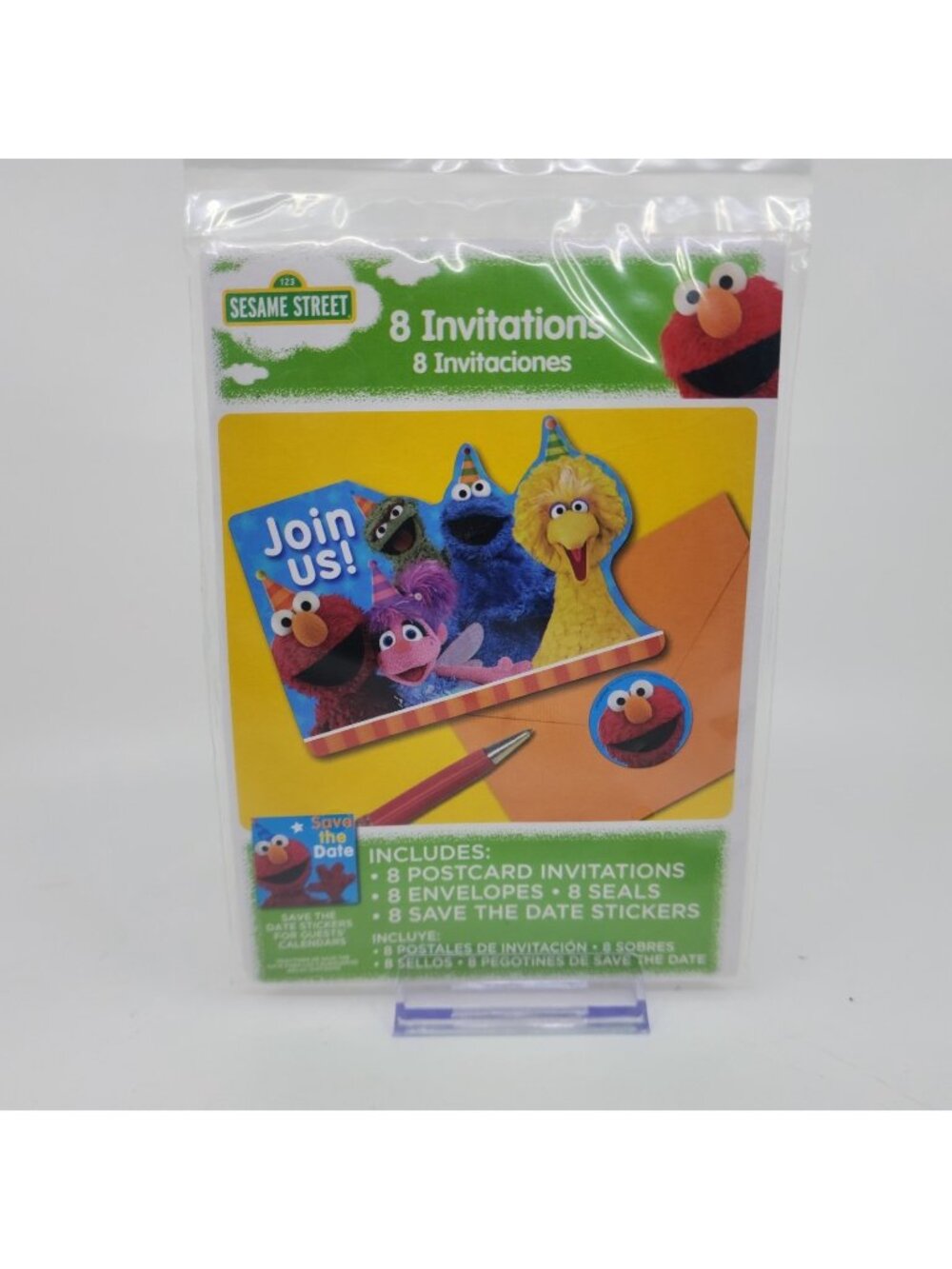 Sesame Street Join Us Birthday Party Invitations Evelopes & Stickers 8-Count